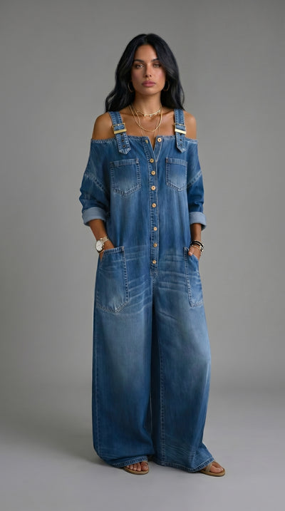 Sophia |Look Denim con Hombros Descubiertos